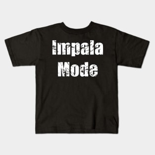 Distressed Impala Mode Text Kids T-Shirt